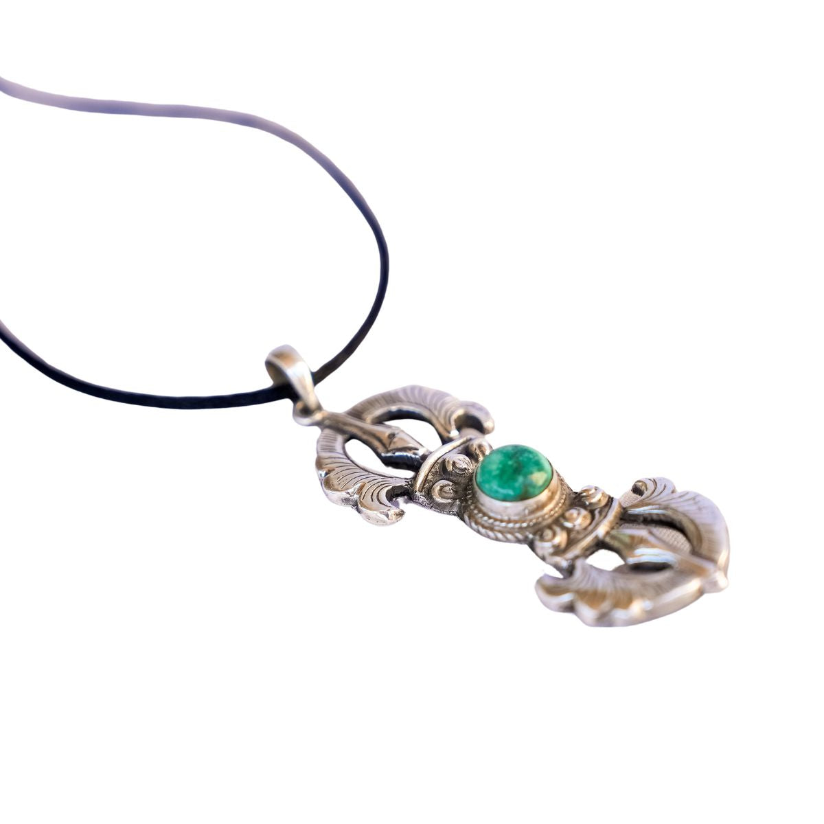 Large Turquoise Vajra Pendant