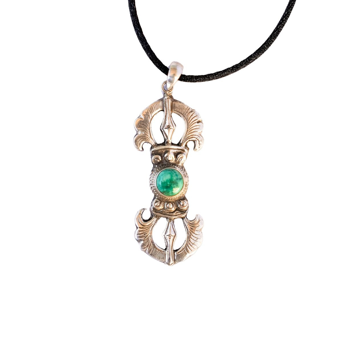 Large Turquoise Vajra Pendant