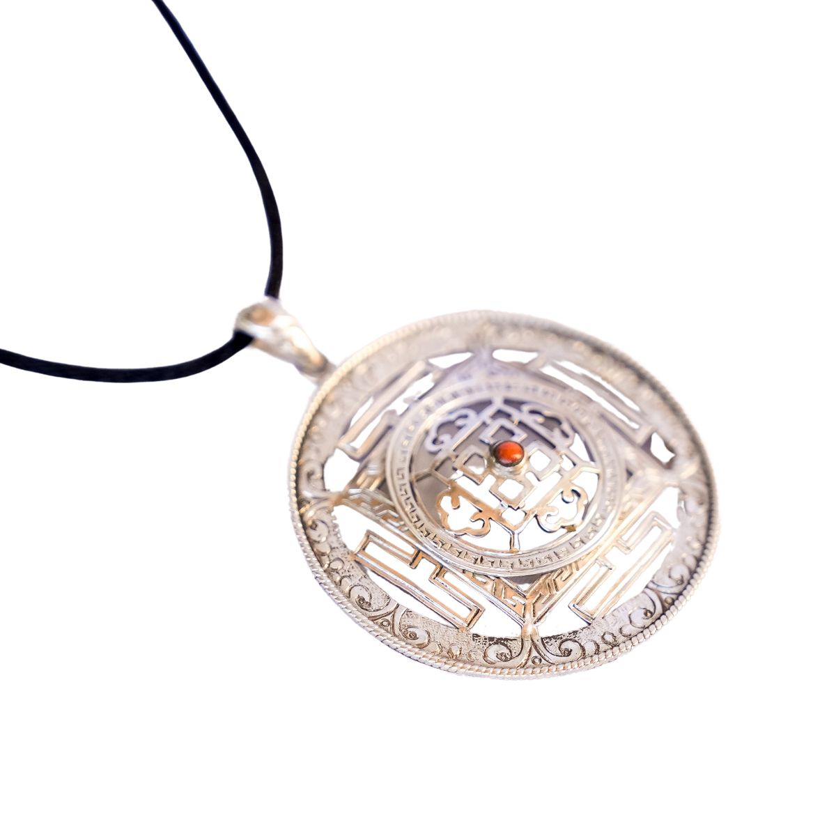 Sterling Silver Mandala Pendant