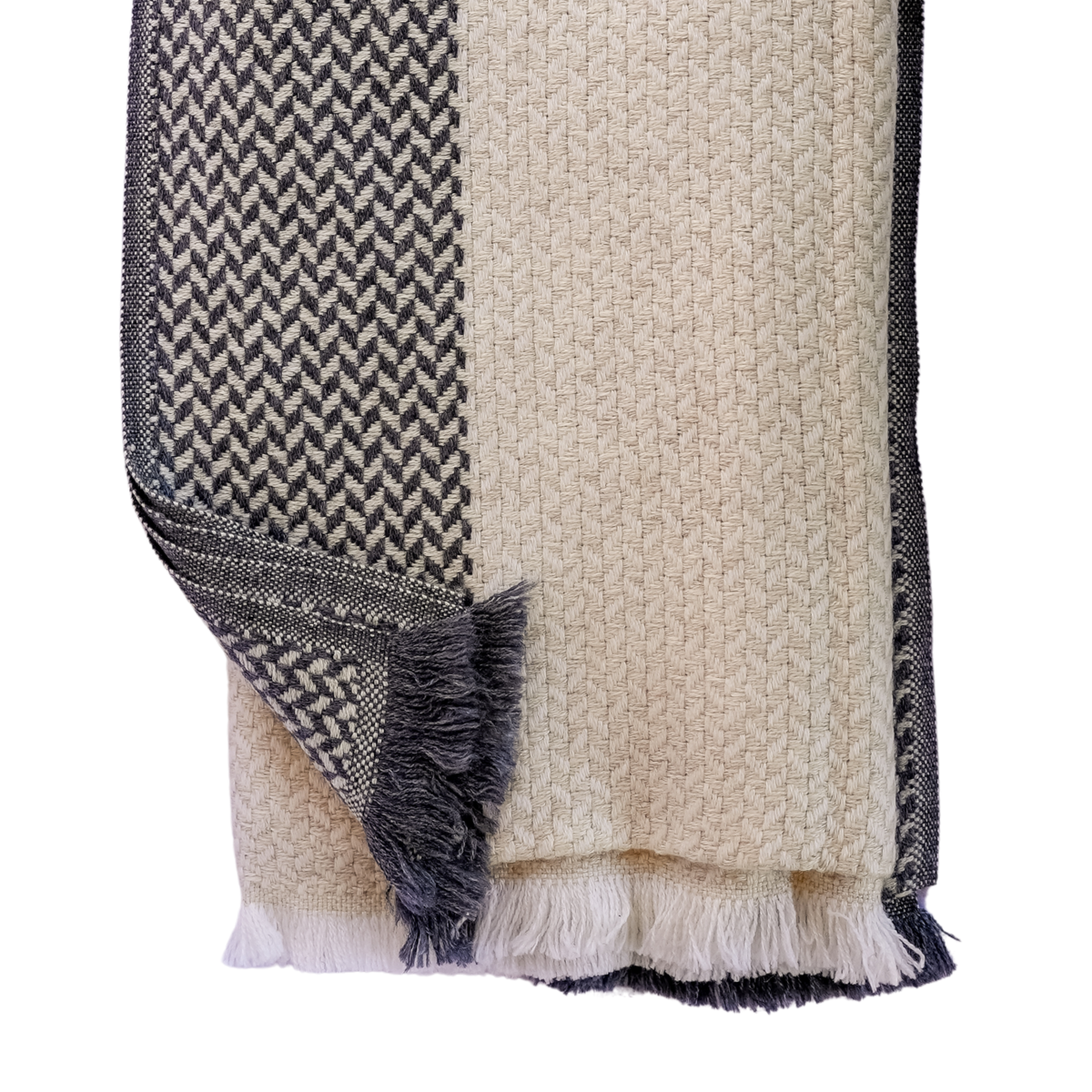 Thick Two-Toned Cashmere Shawl