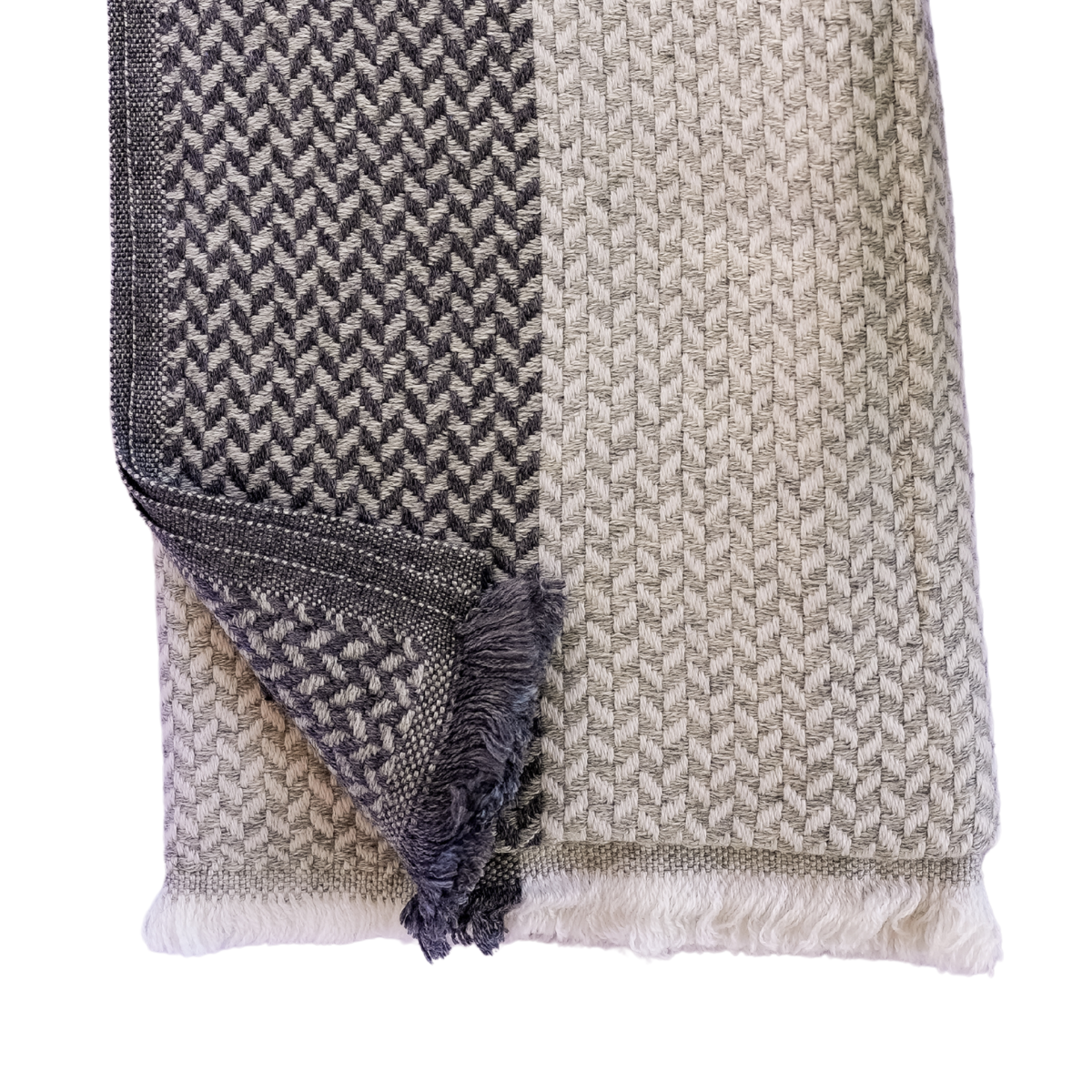 Thick Two-Toned Cashmere Shawl