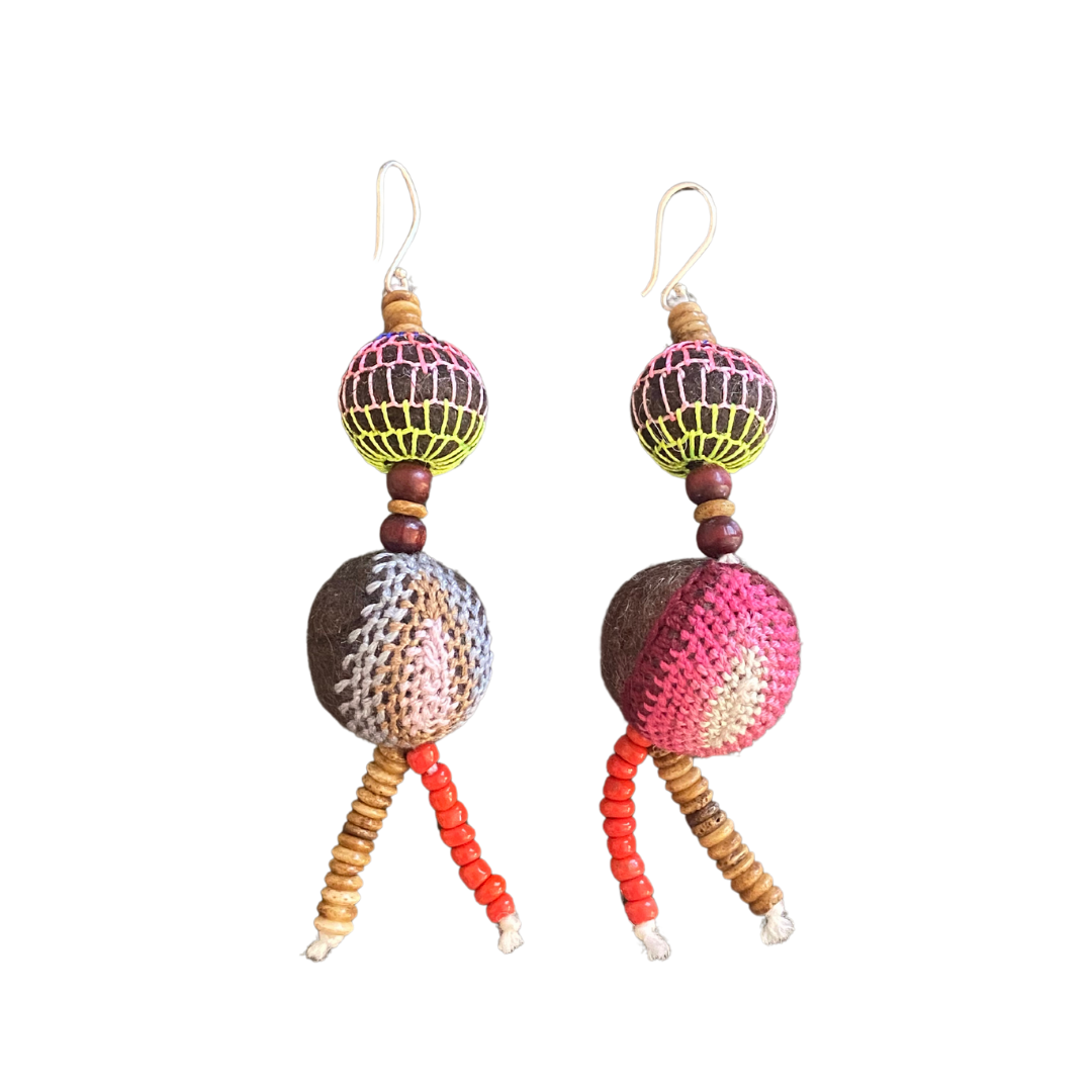 Laklema Colorful Macrame Earrings