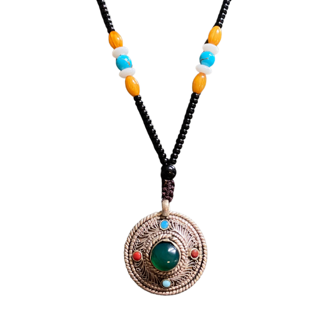 Laklema Beaded Gemstone Necklace