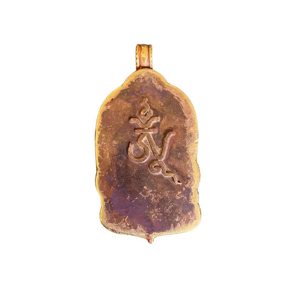 Medicine Buddha Pendant (copper/gold toned)