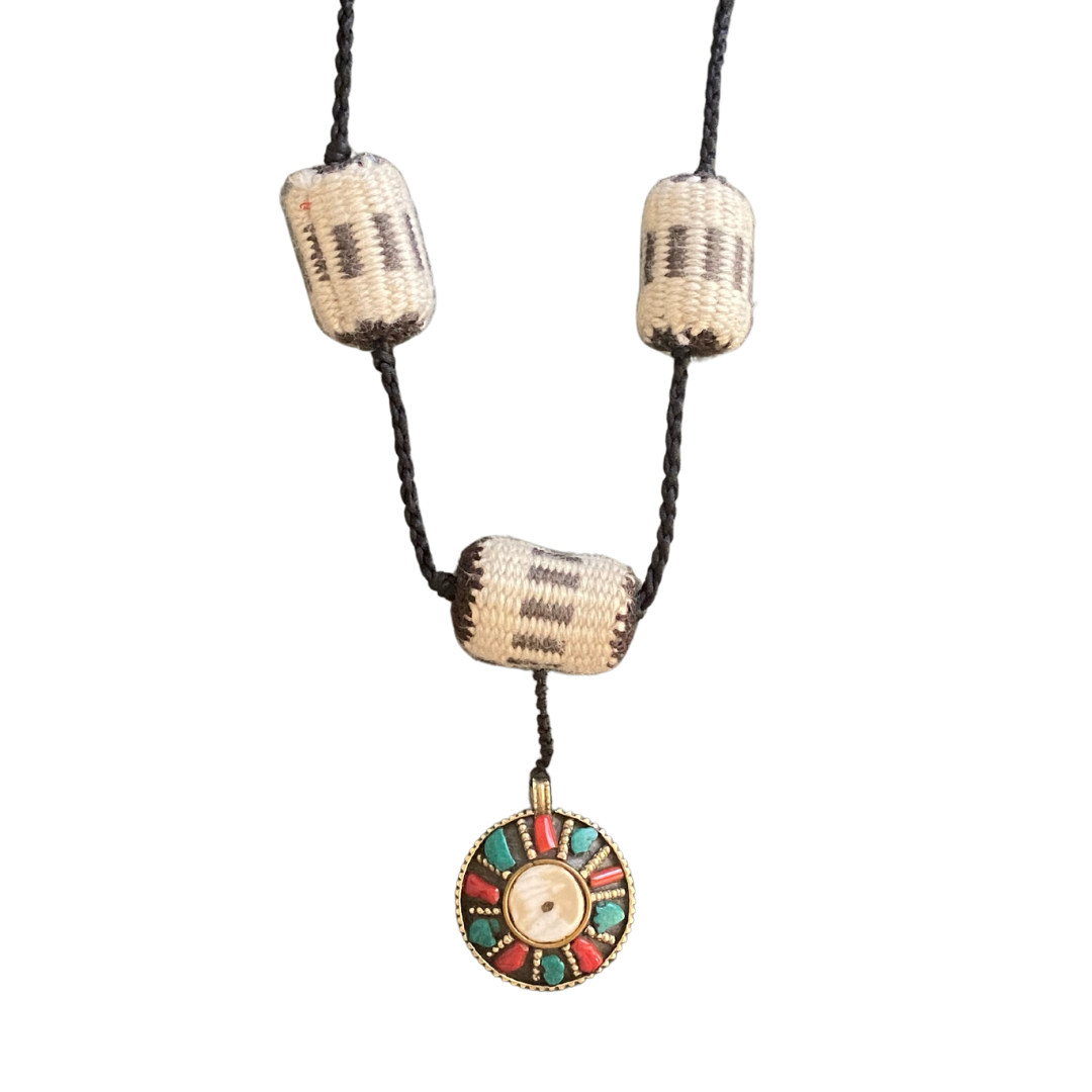 Laklema Woven Stone Talisman Necklace