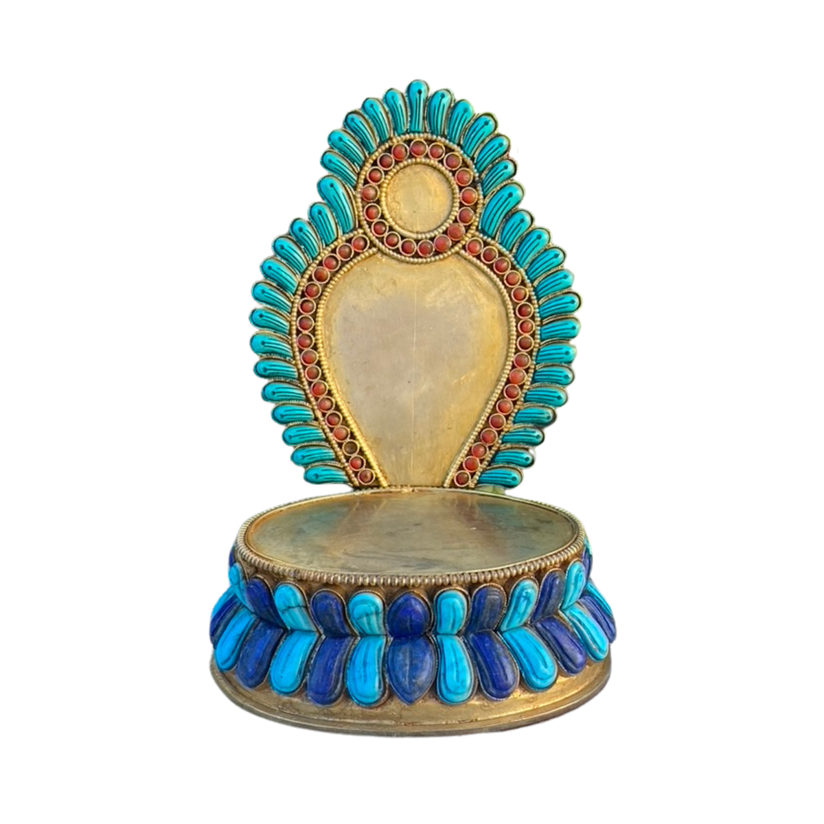 Statue Throne with Lotus Gemstone Base