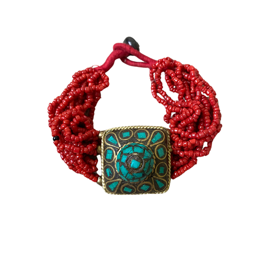 Laklema Turquoise Beaded Bracelet