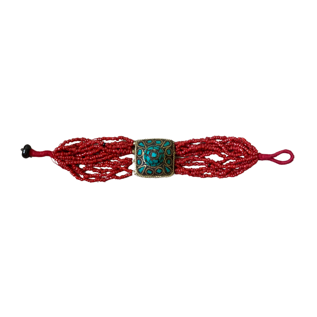 Laklema Turquoise Beaded Bracelet