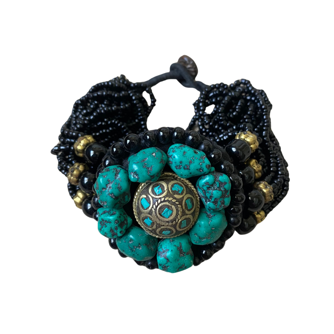 Laklema Turquoise Beaded Bracelet