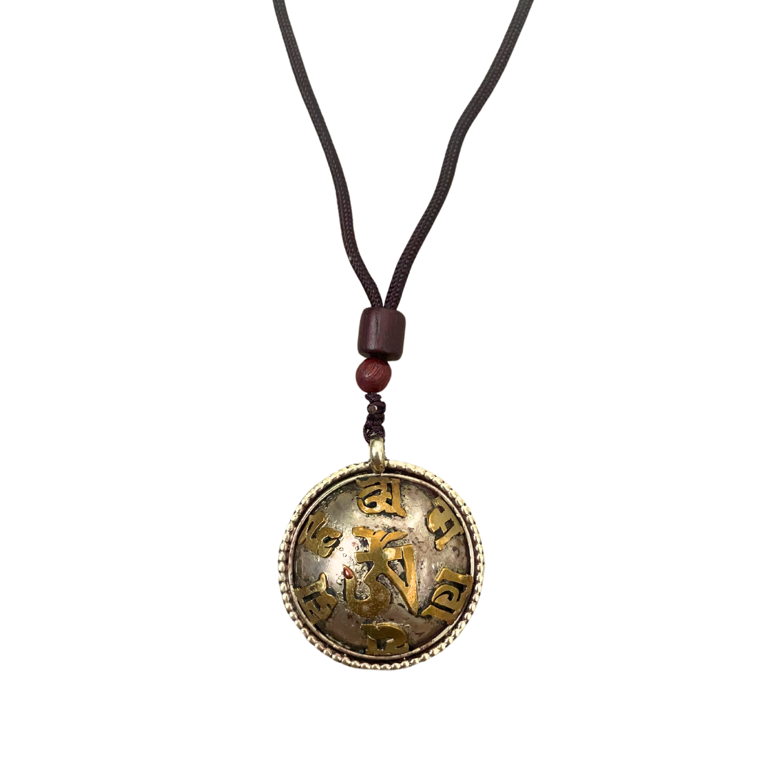 Laklema Double Sided Mantra Copper Pendant