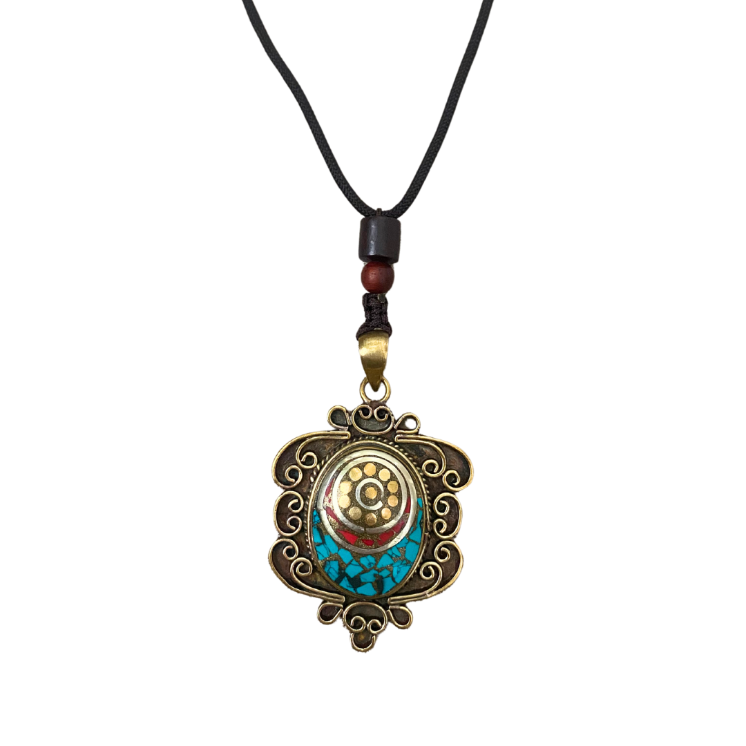 Laklema Gemstone Mosaic Pendant