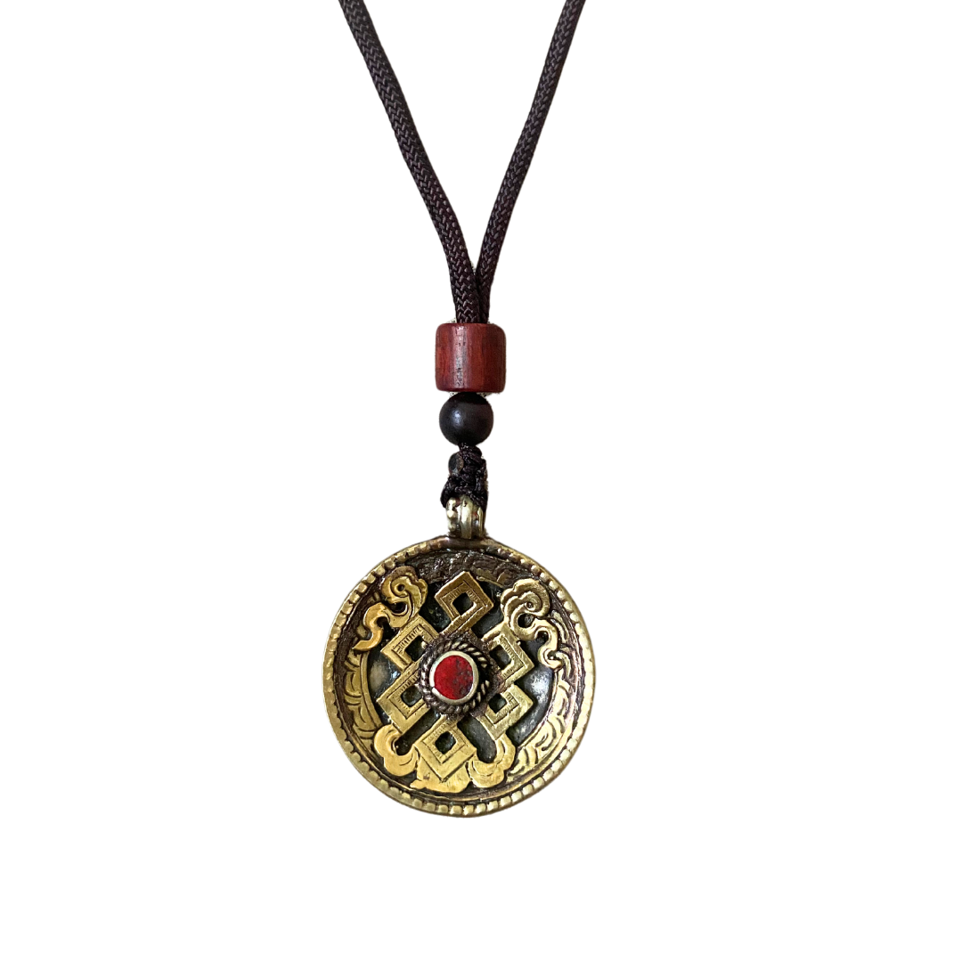 Laklema Copper Endless Knot Pendant