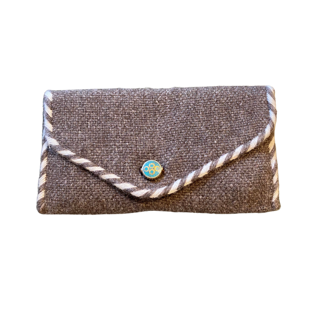 Laklema Grey Handwoven Wool Pouch