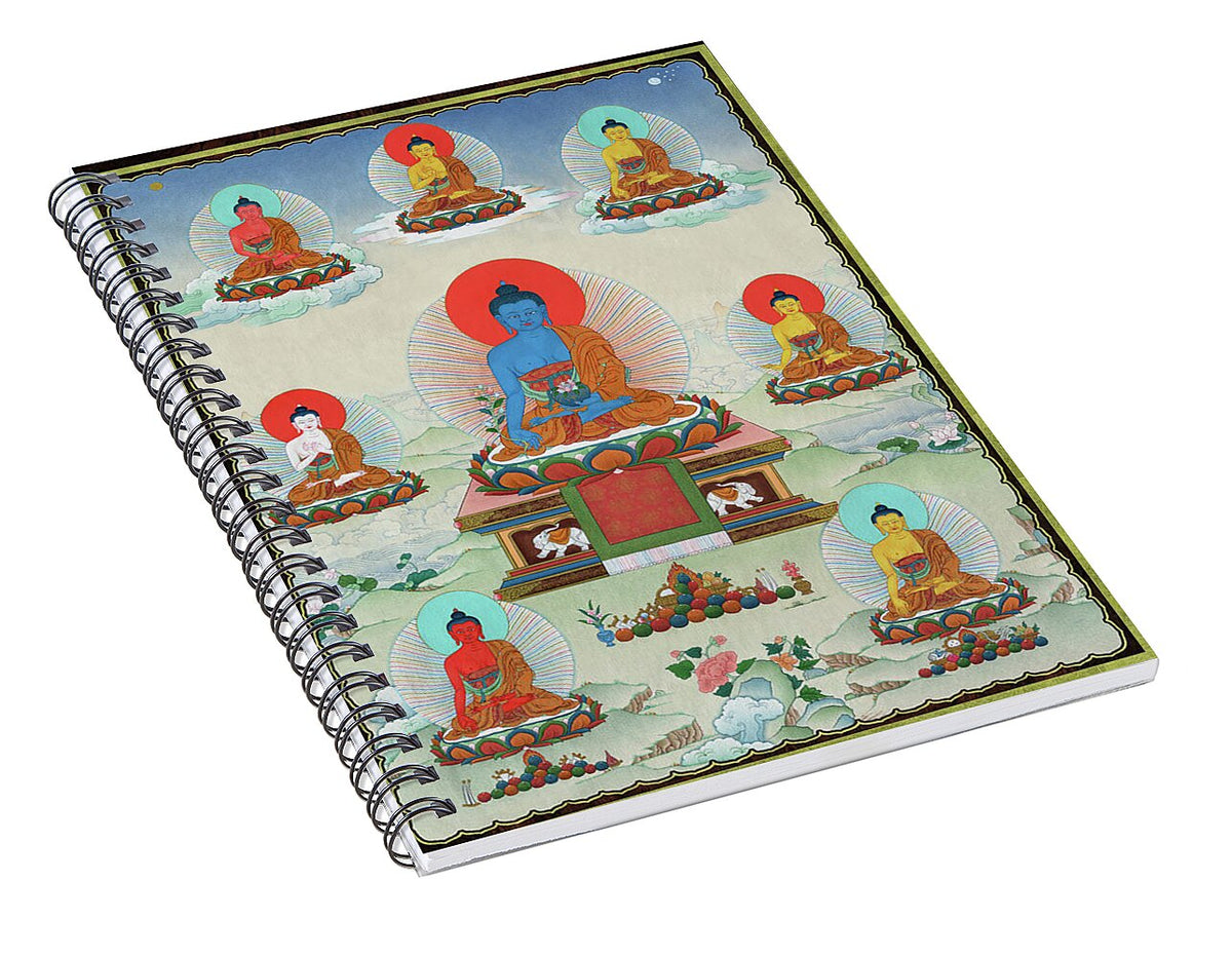 8 Medicine Buddha - Spiral Notebook