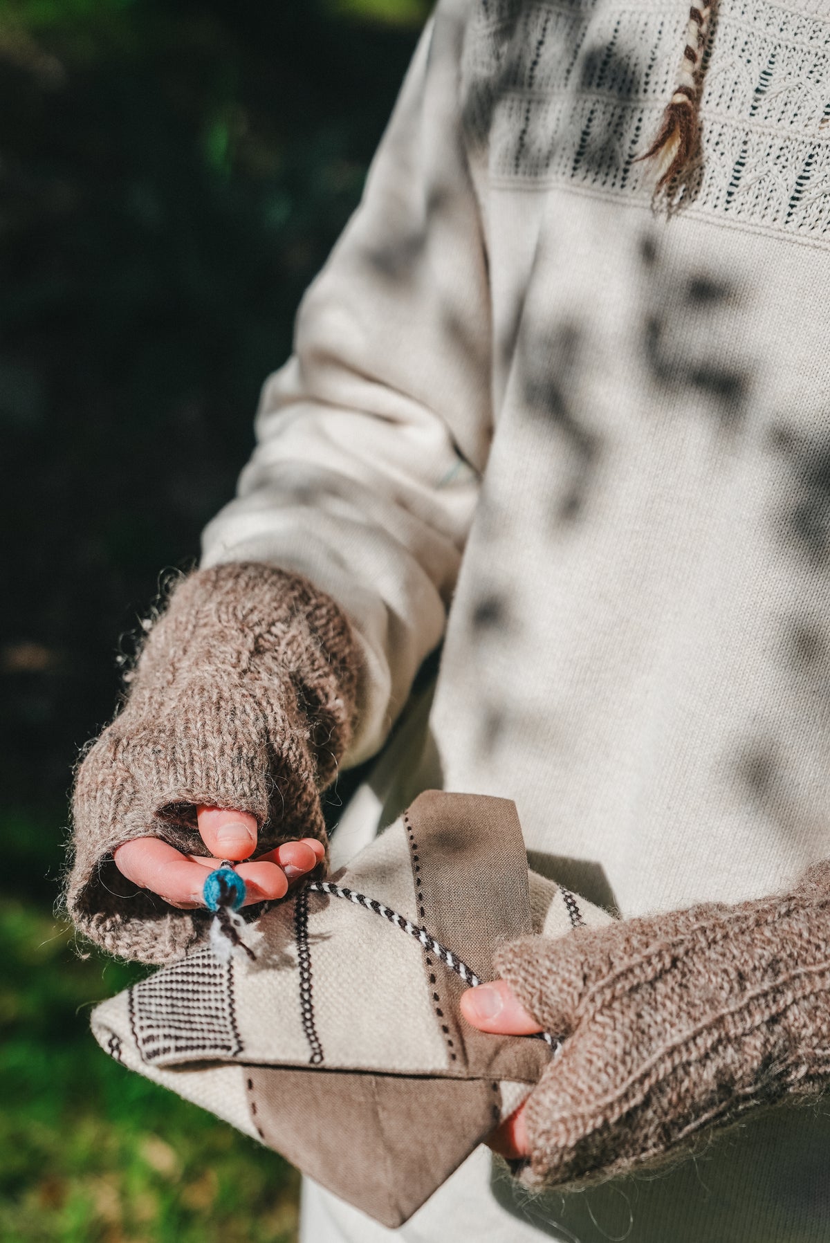 Laklema Handwoven Text Cover Pouch