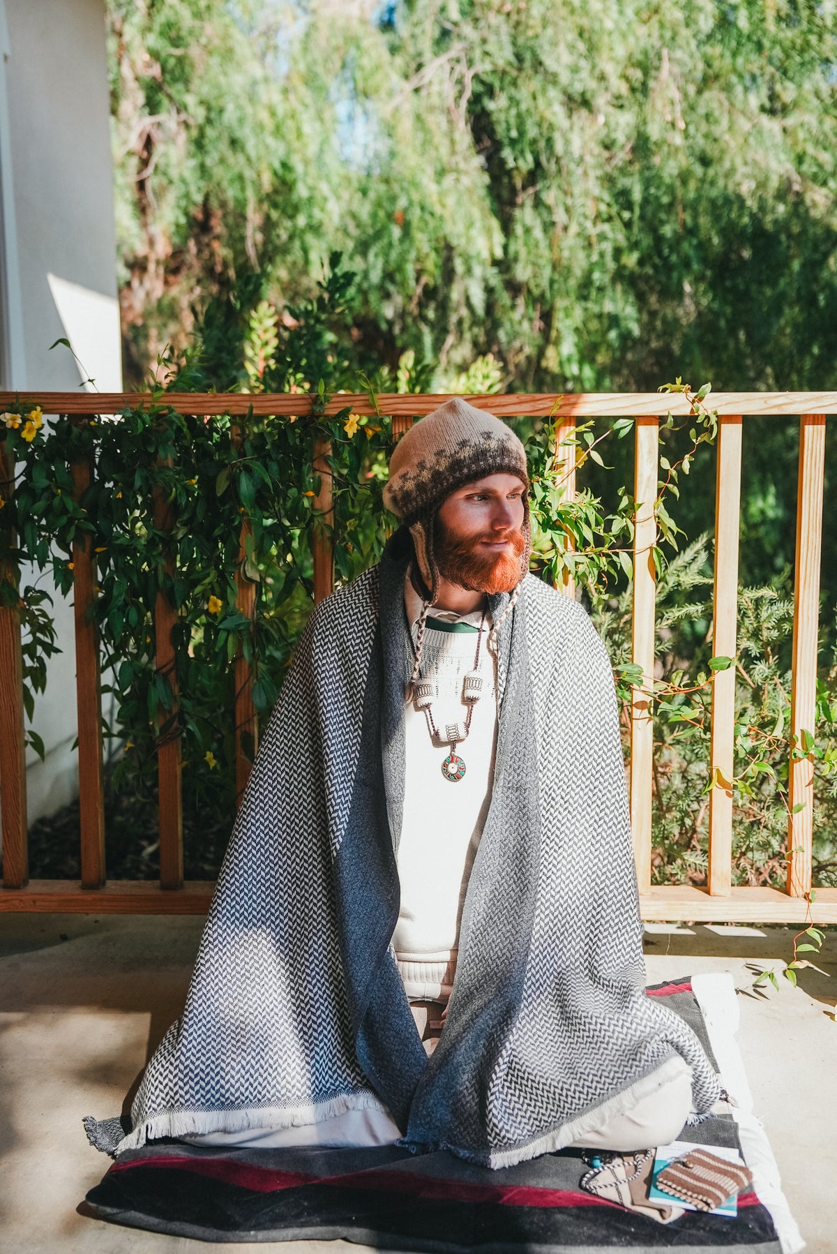 Thick Two-Toned Cashmere Shawl