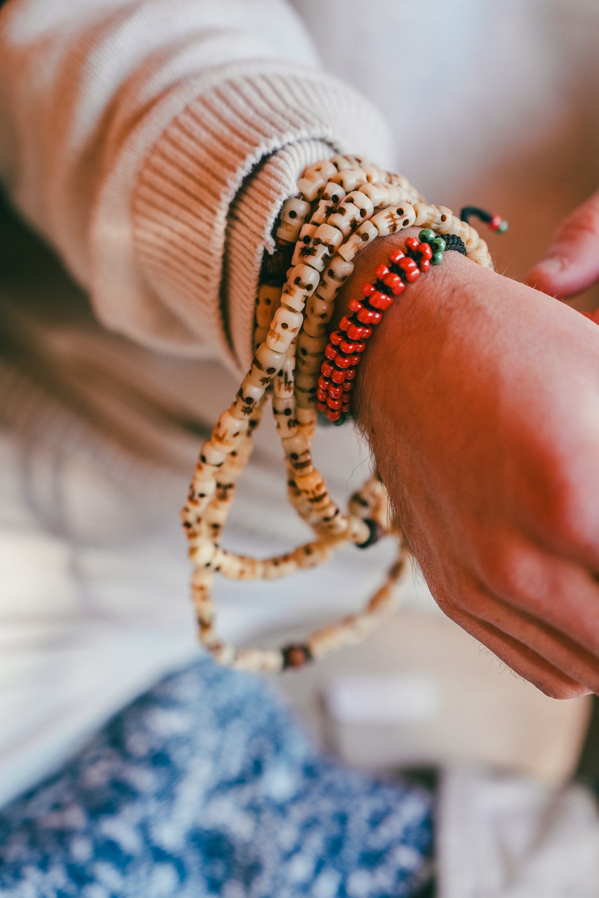 Laklema Coral Beaded Bracelet