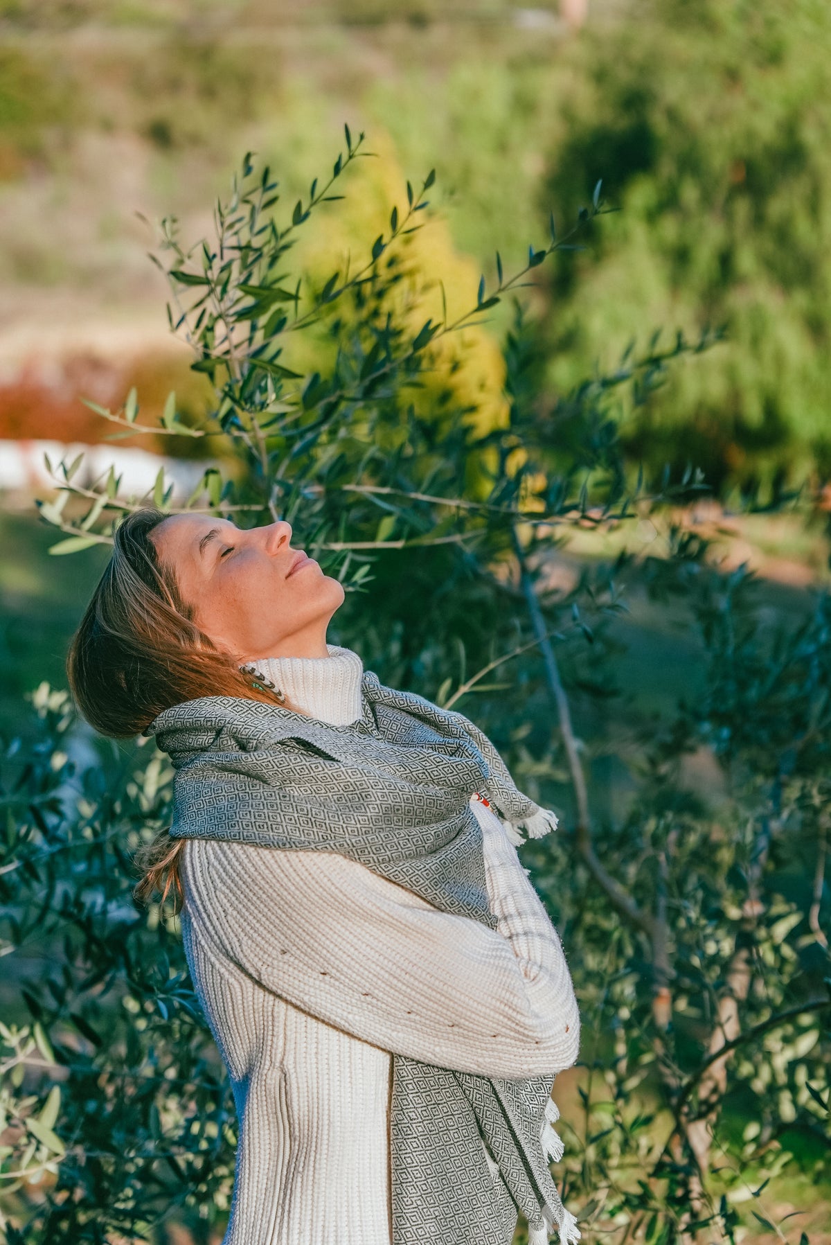 Cashmere Diamond Weave Shawl