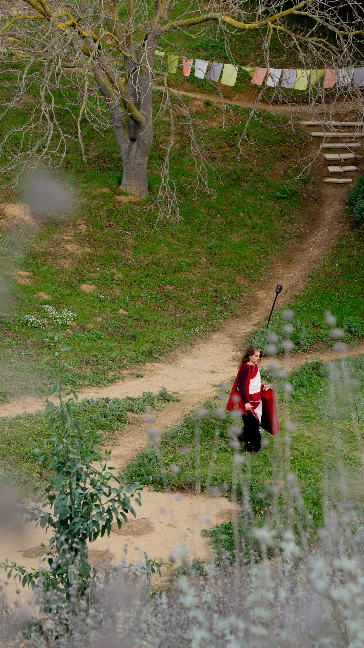 Buddhist Monk Shoulder Bag: Dharma Wheel