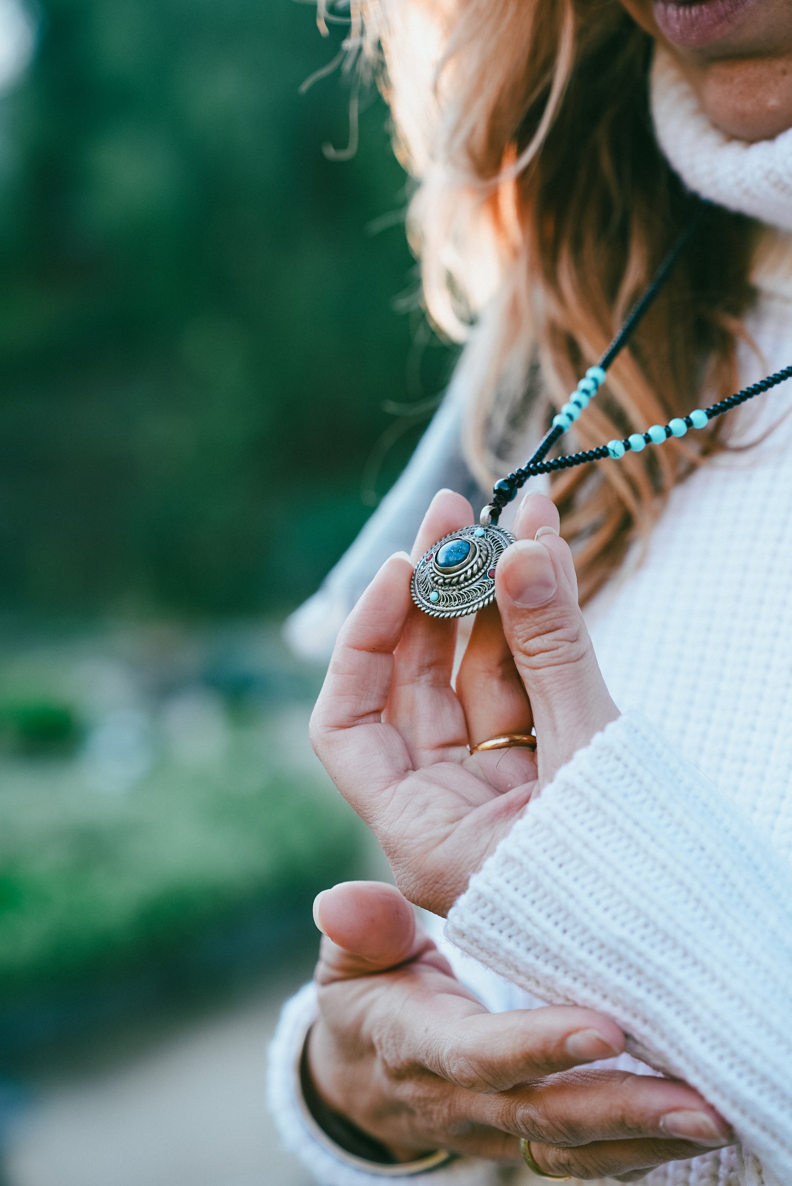 Laklema Beaded Gemstone Necklace