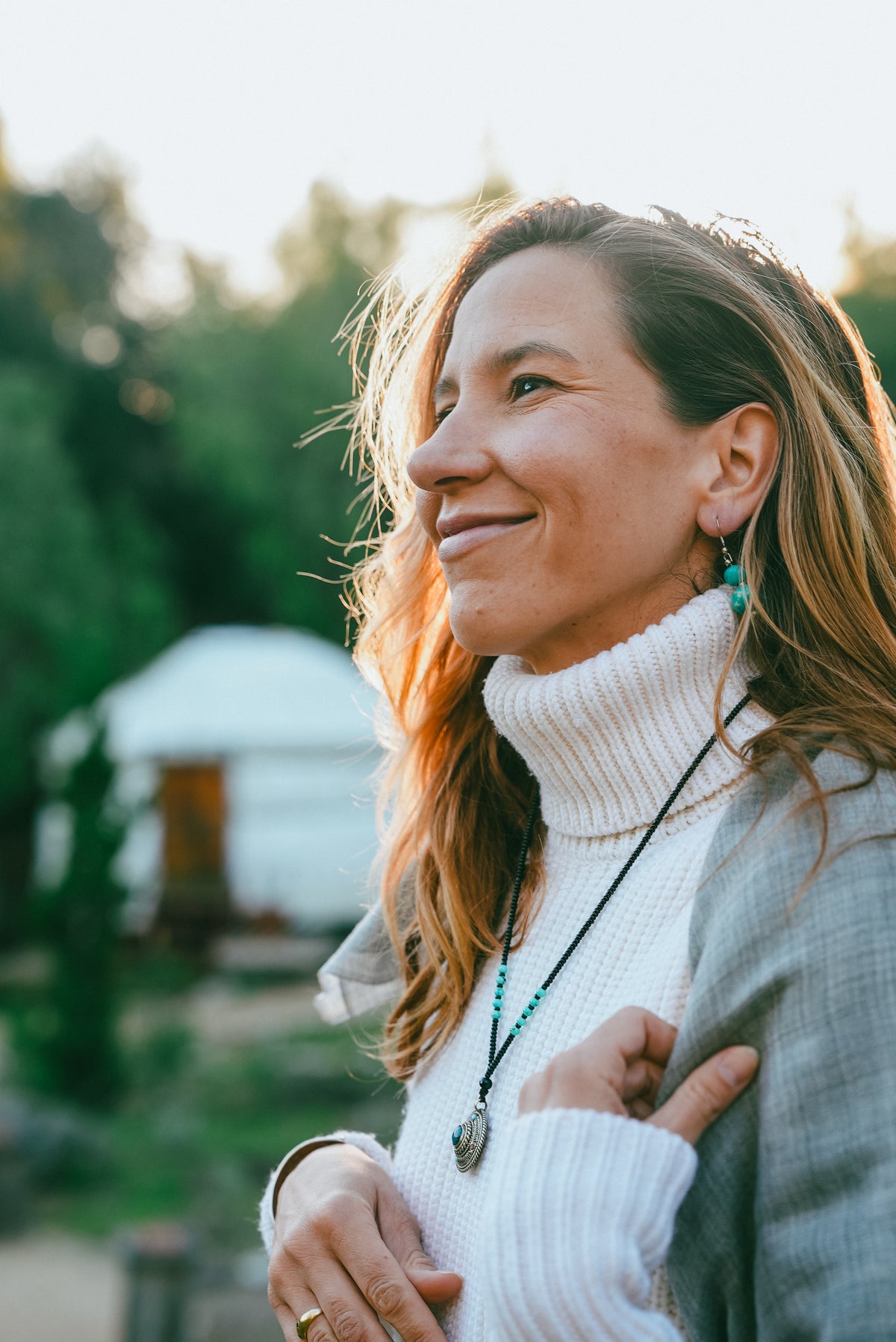 Laklema Beaded Gemstone Necklace
