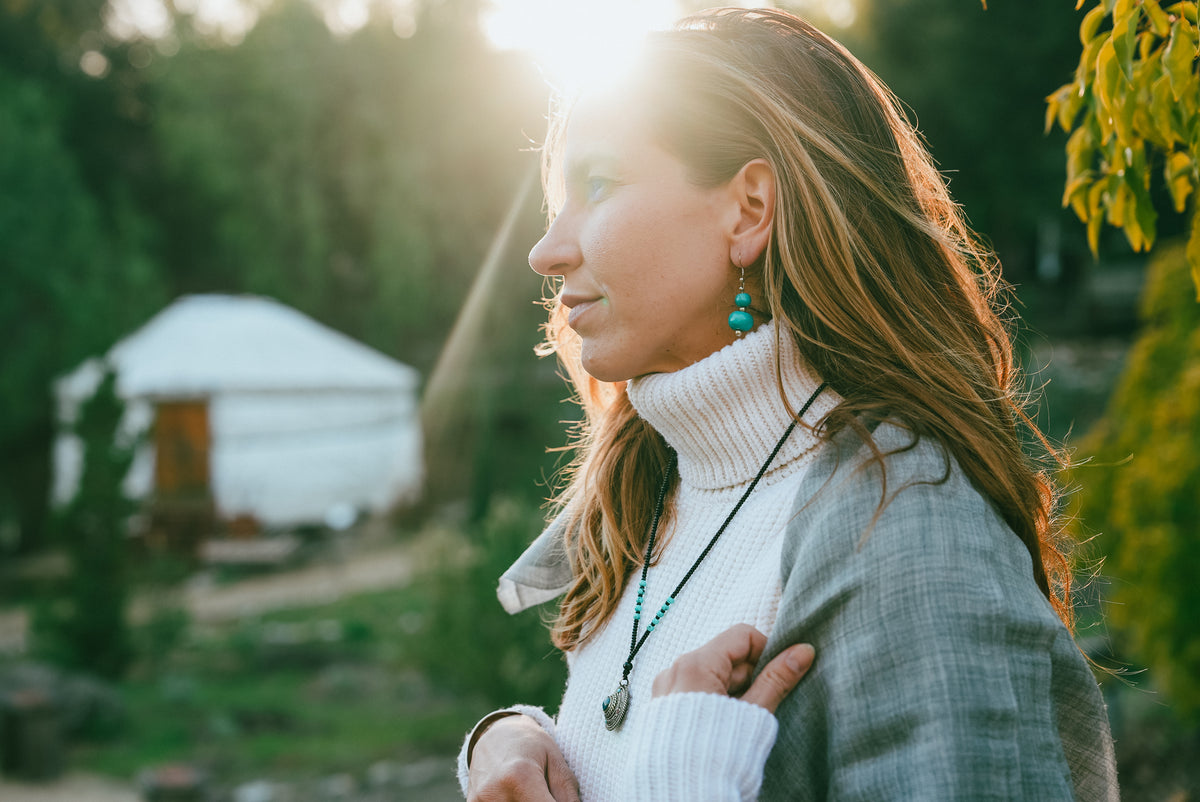 Laklema Turquoise Bone Earrings