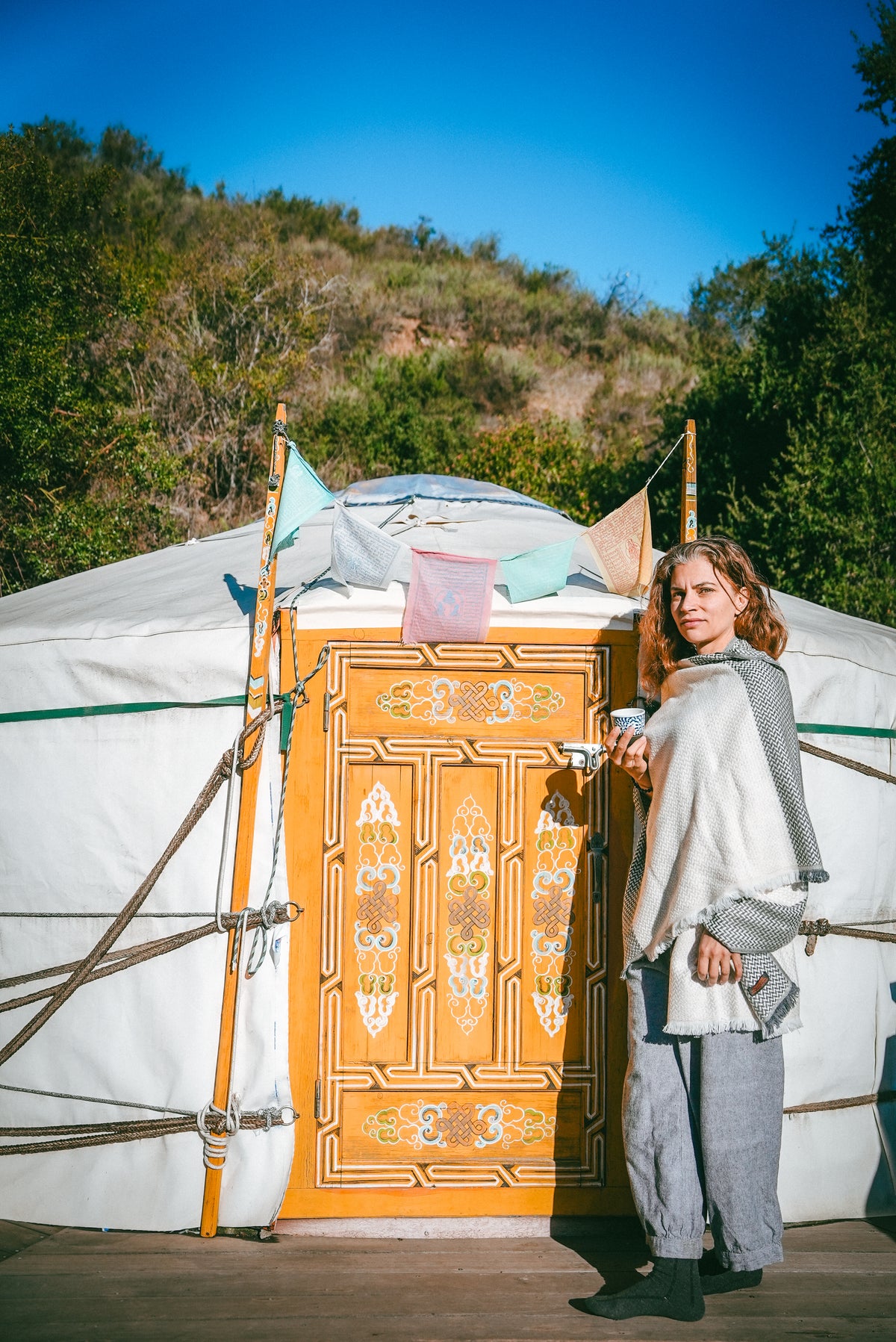 Thick Two-Toned Cashmere Shawl