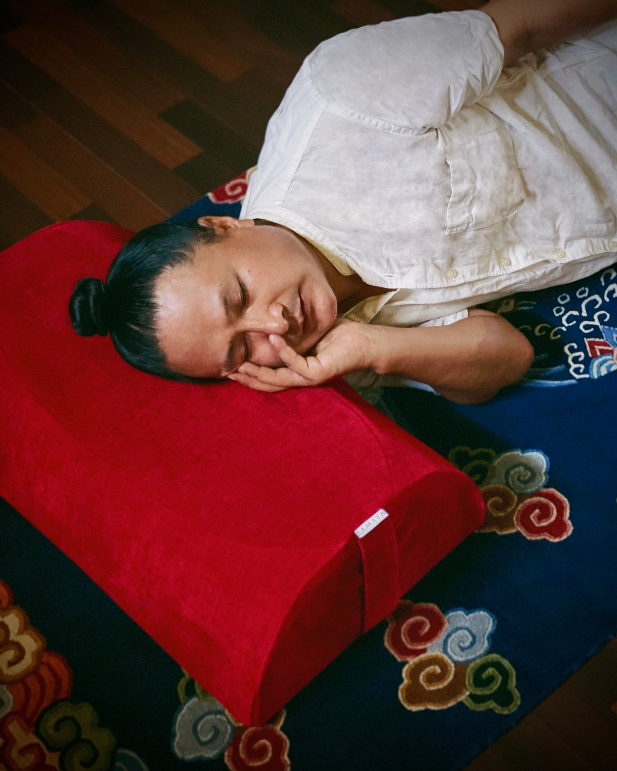 Samaya Ruby Saddle Cushion