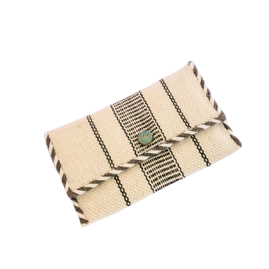 Laklema B&amp;W Handwoven Wool Pouch