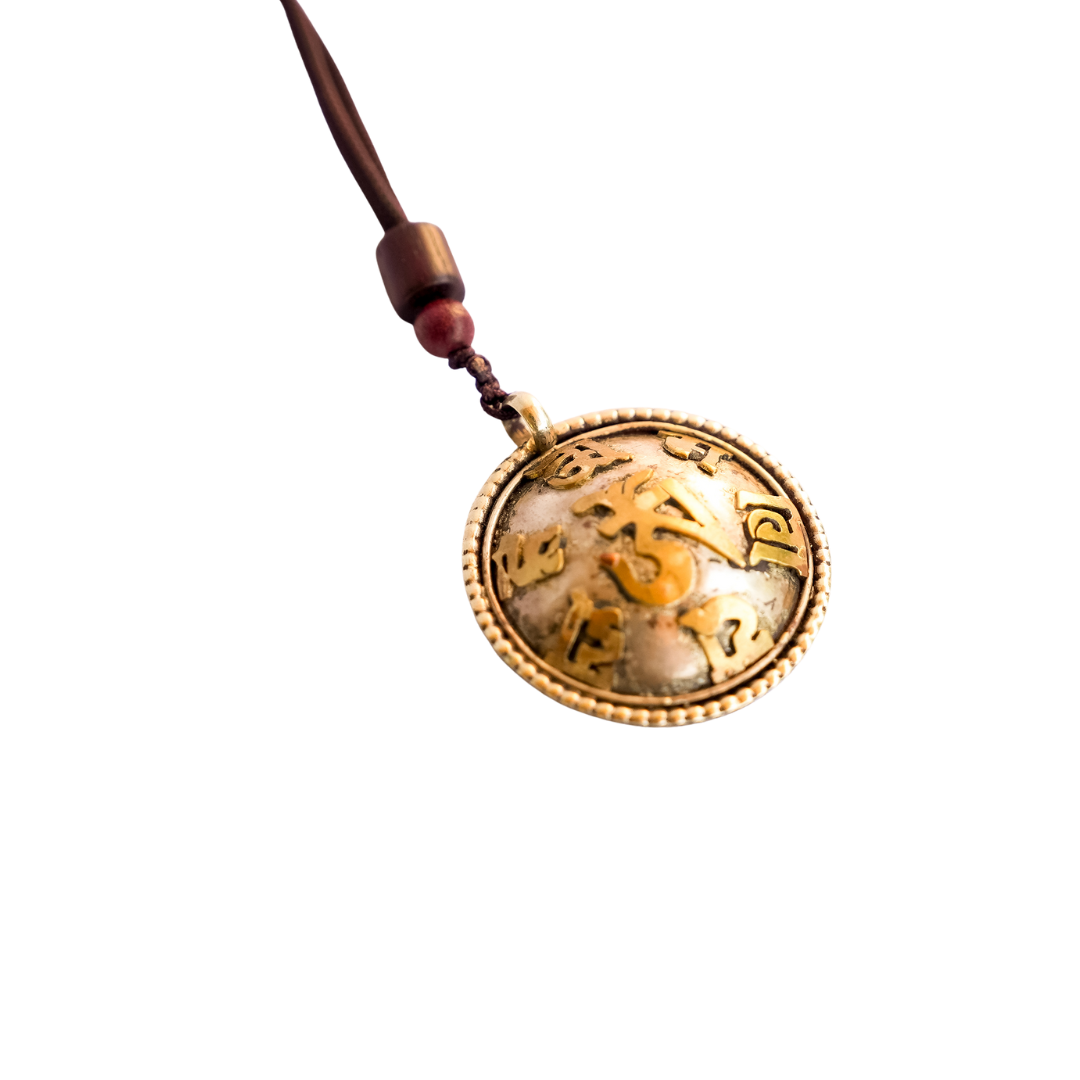 Laklema Double Sided Mantra Copper Pendant