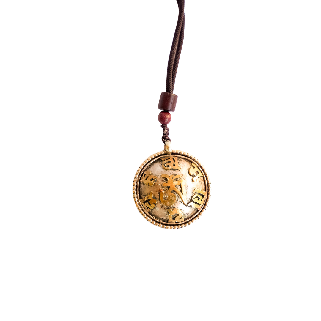 Laklema Double Sided Mantra Copper Pendant