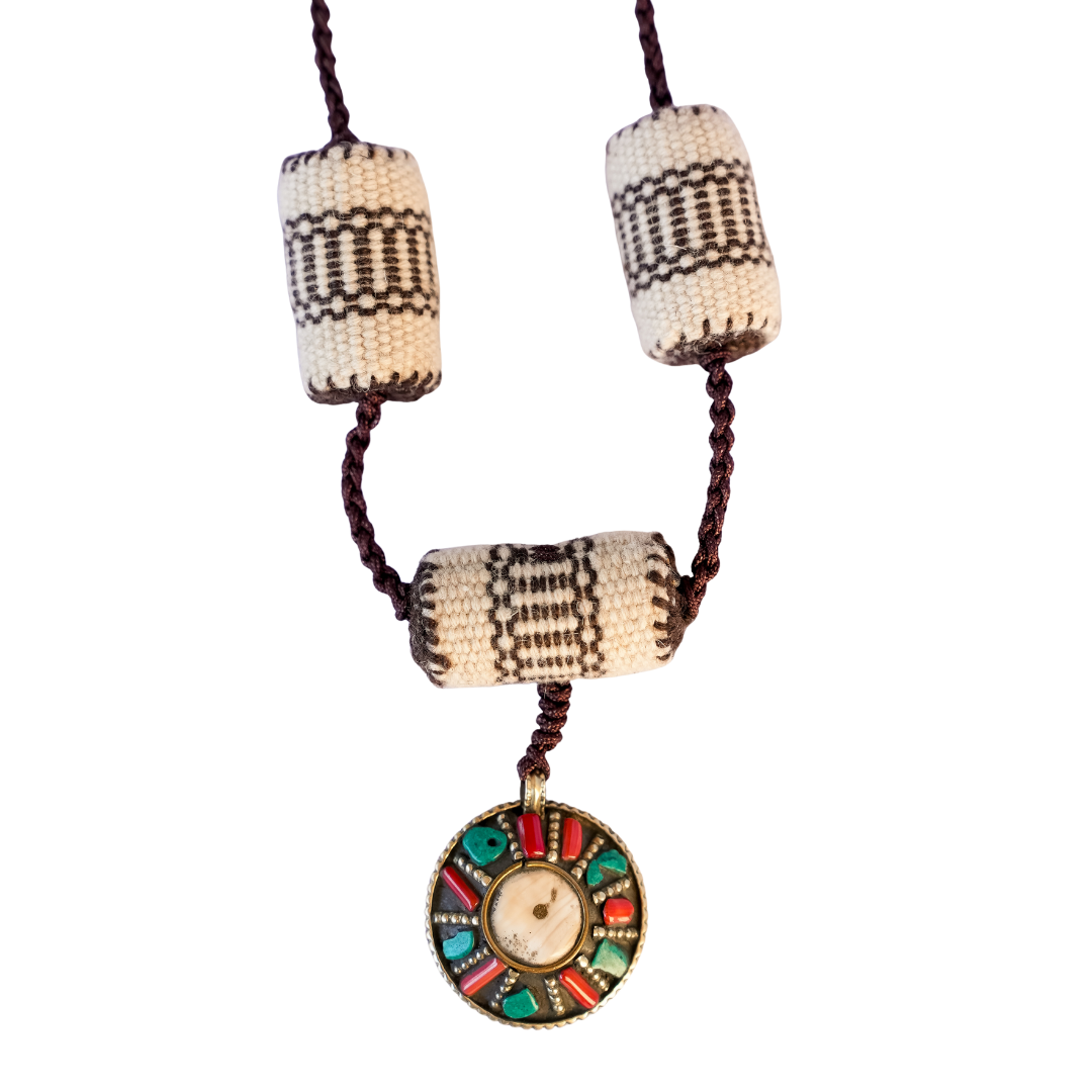 Laklema Woven Stone Talisman Necklace