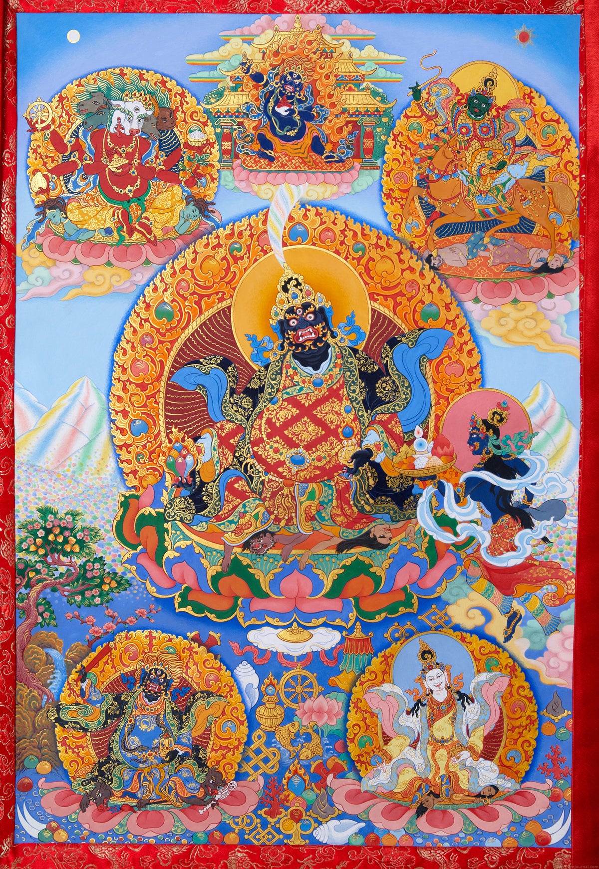 Shanglon Medicine Protector Peaceful Manifestation Thangka