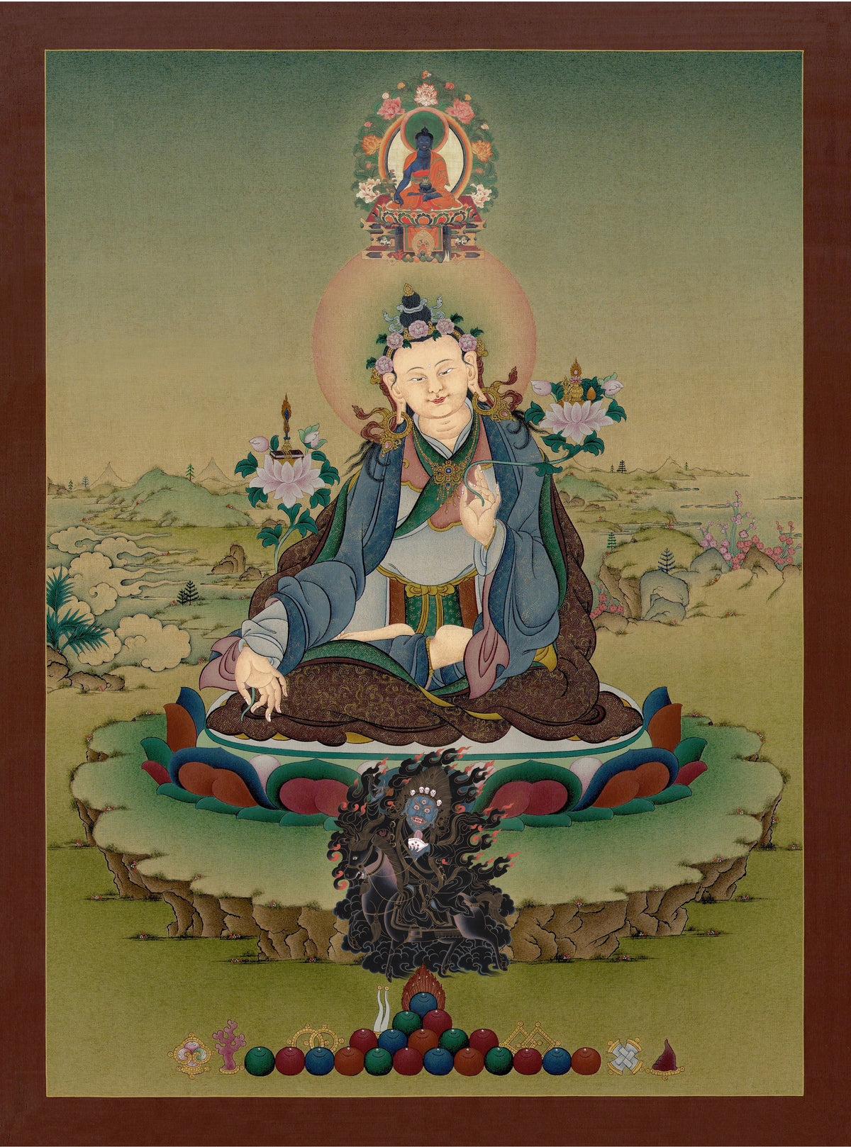 Canvas Thangka Print: Yuthok Shrine Image