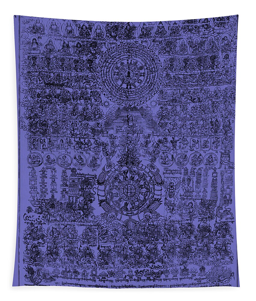 Blue Sache Amulet Tapestry