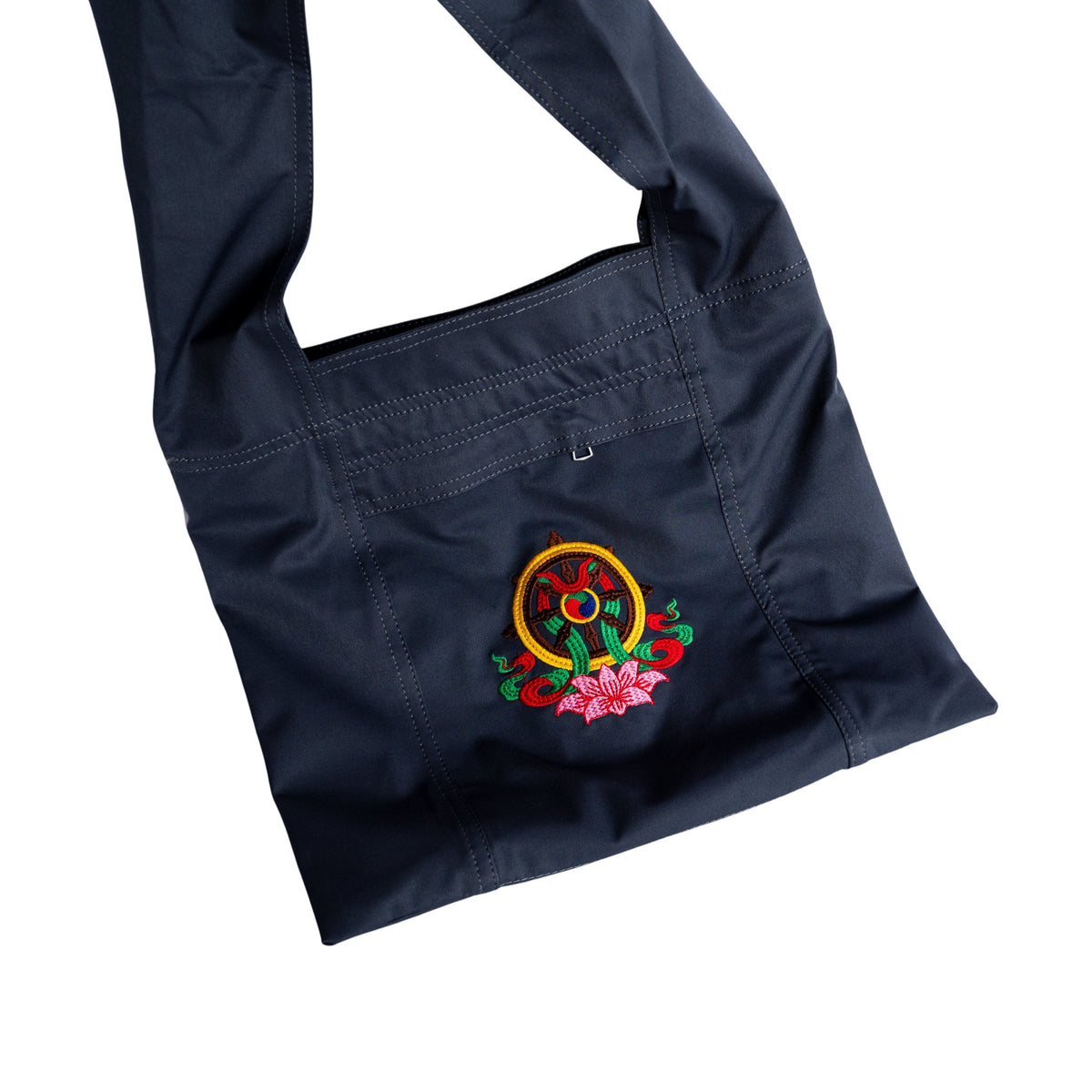 Buddhist Monk Shoulder Bag: Dharma Wheel