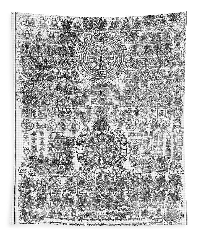 White Sache Amulet Tapestry