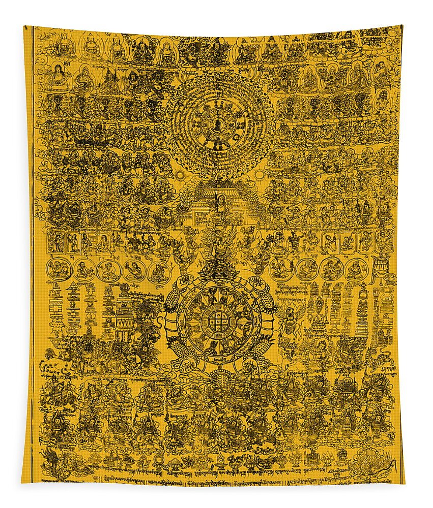 Yellow Sache Amulet Tapestry