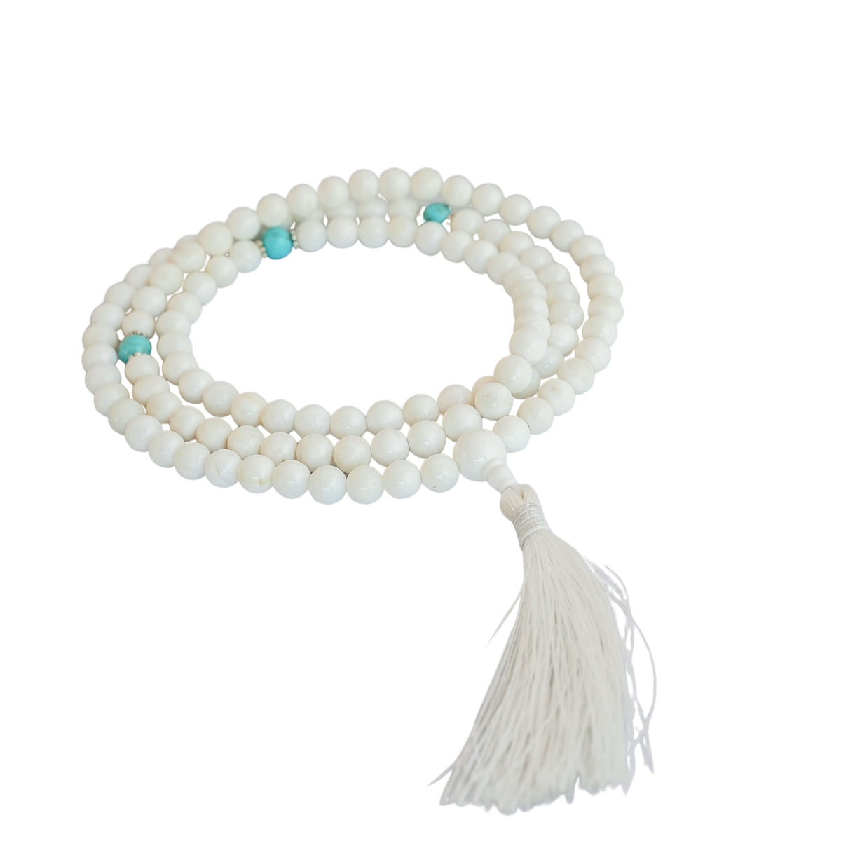 Conch Mala w/ Turquoise