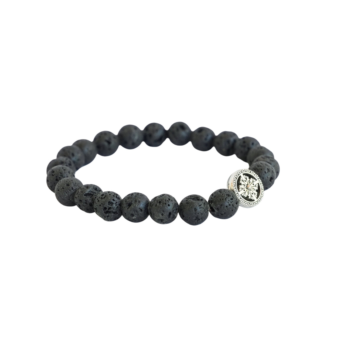 Lava Wrist Mala with Double Dorje Guru Bead